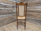 Late 19thC Arts & Craft Bergere Rocking Chair Reed Seat Antique
