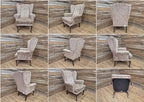 Vintage Tall High Seat Country House Style Wing Back Armchair