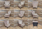 Vintage Tall High Seat Country House Style Wing Back Armchair