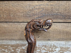 Vintage Hand Crafted Carved Dragon Head Wooden Walking Stick