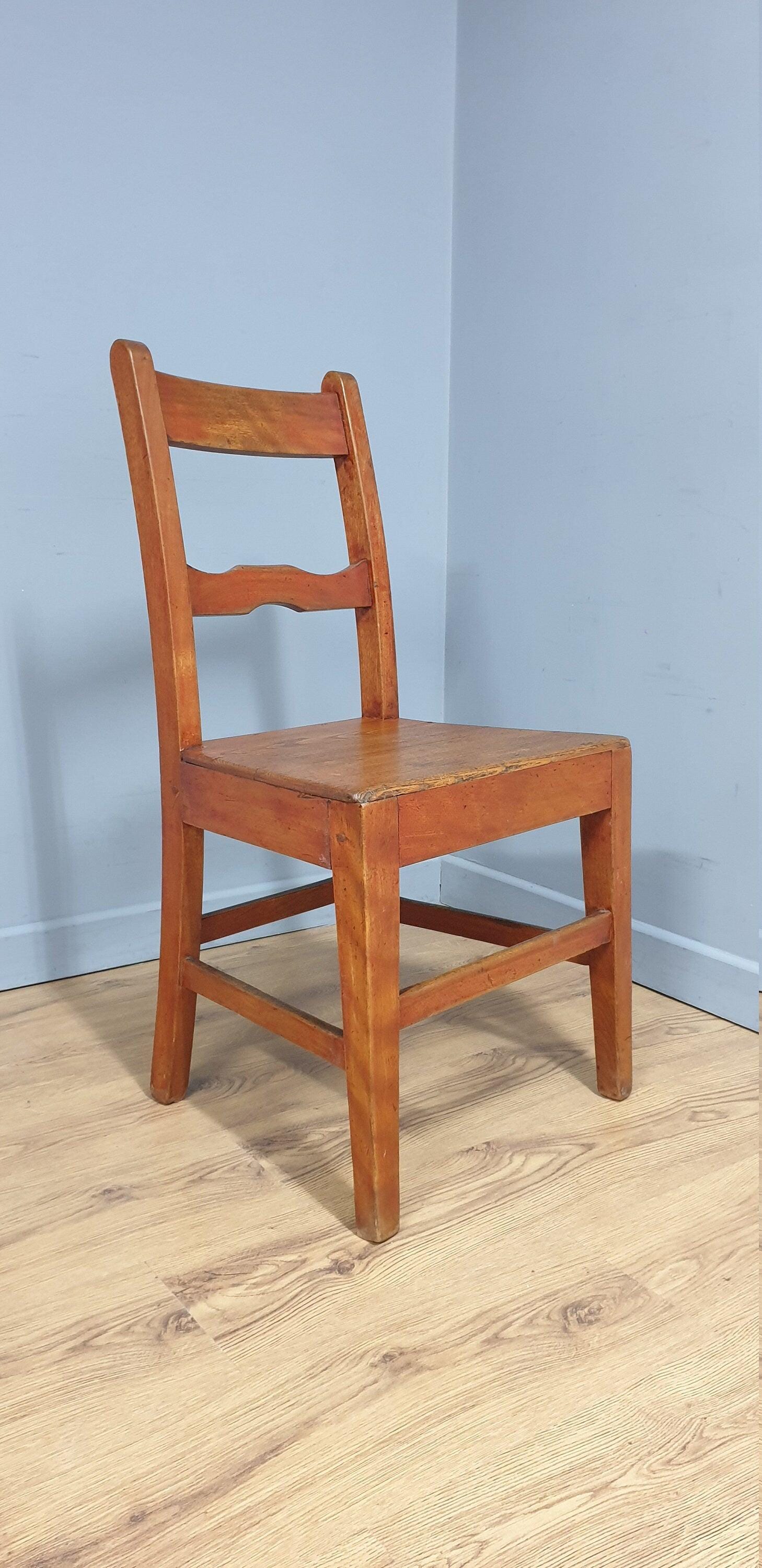 Vintage Single Chapel Style Desk Chair, Hall Chair, Bedroom Chair