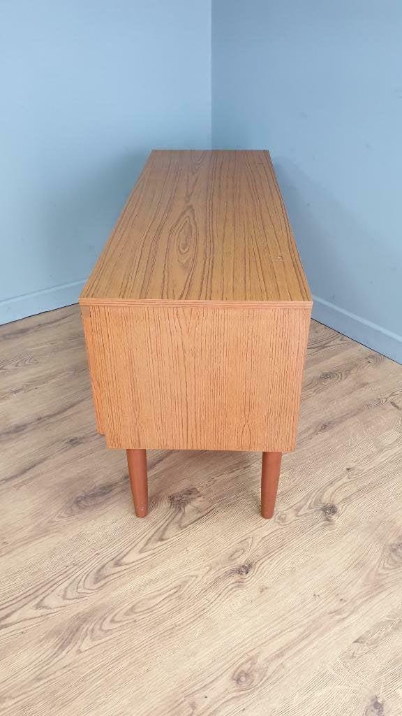 Retro Four Drawer Mid Century Mirrored Dressing Table Sideboard Pin Legs