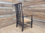 Petite Antique Oak Arts & Craft Barley Twist Carver Armchair Great Patina