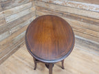 Antique Edwardian Mahogany Oval Side Table Inlaid Top And Legs Detailing