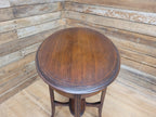 Antique Edwardian Mahogany Oval Side Table Inlaid Top And Legs Detailing