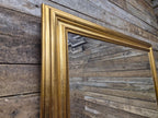 Gold Framed Red Flecked Mantle Gilt Style Wall Mirror Large
