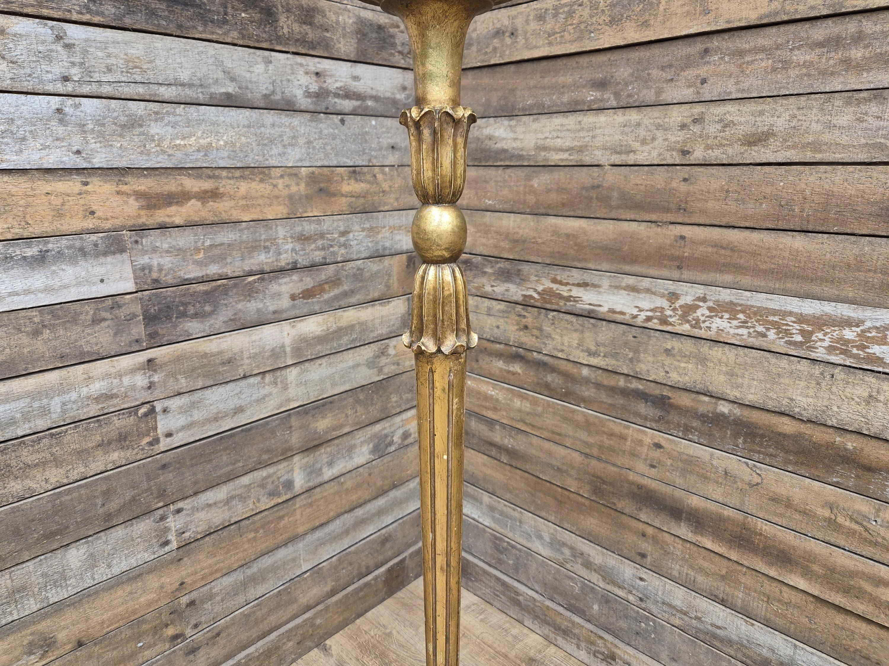 Antique Style Ornate Gold Gilt Wood Floor Lamp Candlestick Lamp Boho lighting