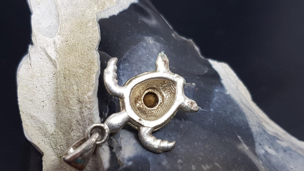 Vintage Sterling Silver Turtle Pendant Charm
