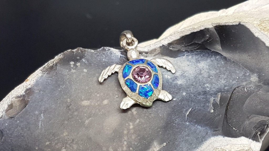 Vintage Sterling Silver Turtle Pendant Charm