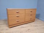 Mid Century Six Drawer Mid Century Sideboard On Casters Mirrored Dressing Table