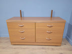 Mid Century Six Drawer Mid Century Sideboard On Casters Mirrored Dressing Table