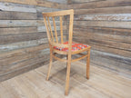 Mid Century Blonde Bentwood Bedroom Office Desk Chair Union Jack Seat Retro Chic