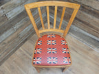 Mid Century Blonde Bentwood Bedroom Office Desk Chair Union Jack Seat Retro Chic