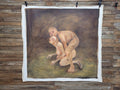 Large 6ft Surreal Oil Painting Grotesque Figures Modern Dark Expressionist Art