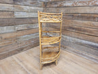 Antique Three Tier Corner Bamboo Whatnot Plant Stand