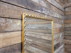 Vintage Bevel Edged Style Distressed Gold Framed Over Mantle Wall Mirror
