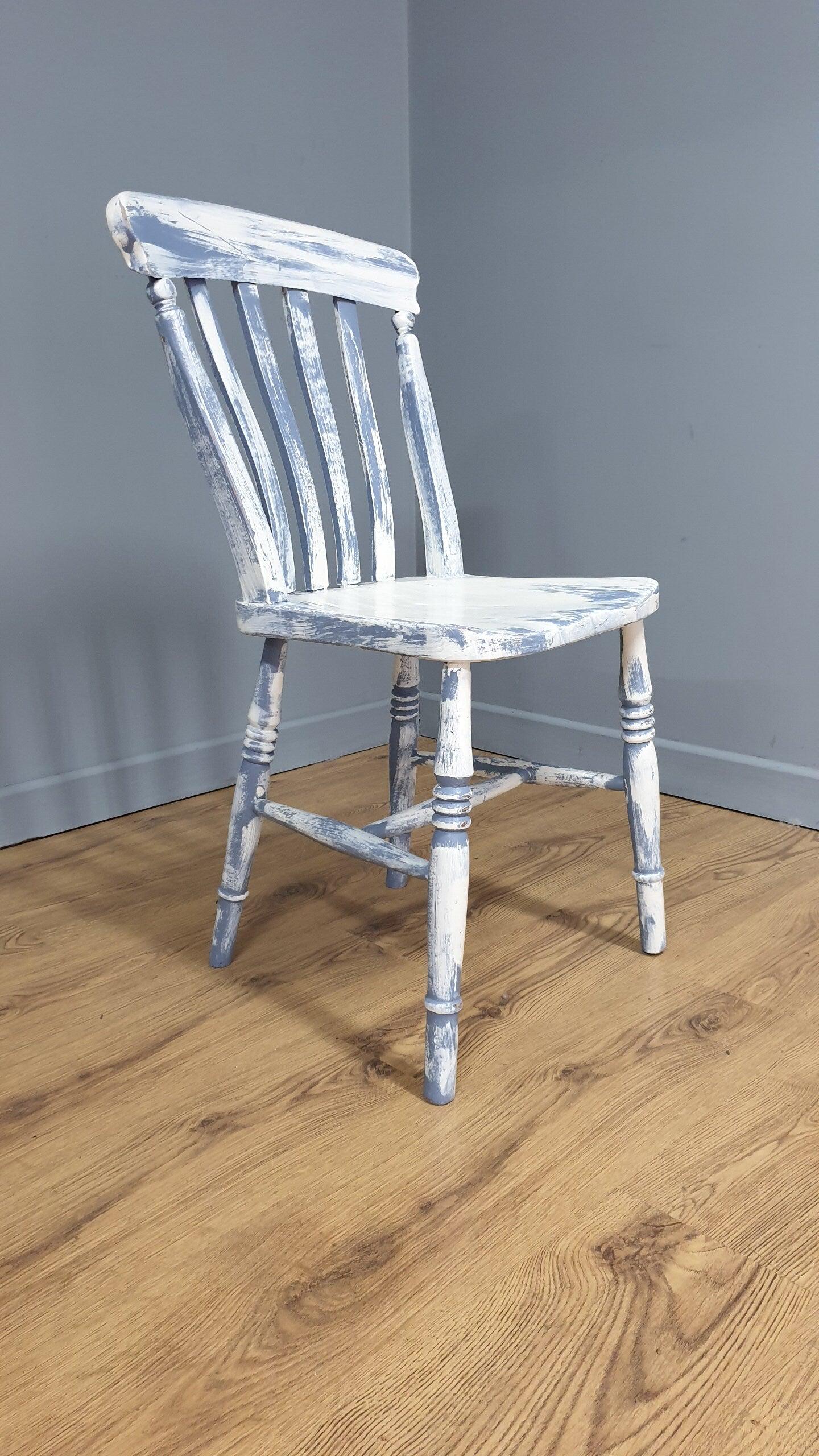 Hand Painted Up-cycled Shabby Chic Kitchen Chair Distressed Chair