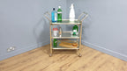 Mid Century Three Tier Retro Drinks Cocktail Trolley Removable Trays Foldable