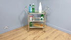 Mid Century Three Tier Retro Drinks Cocktail Trolley Removable Trays Foldable
