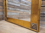 Gold Gilt Style Tile Effect Framed Mantle Wall Mirror Carved Detail