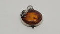 White Metal "Amber" Apple Shaped Bohemian Pendant