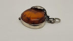 White Metal "Amber" Apple Shaped Bohemian Pendant