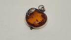 White Metal "Amber" Apple Shaped Bohemian Pendant