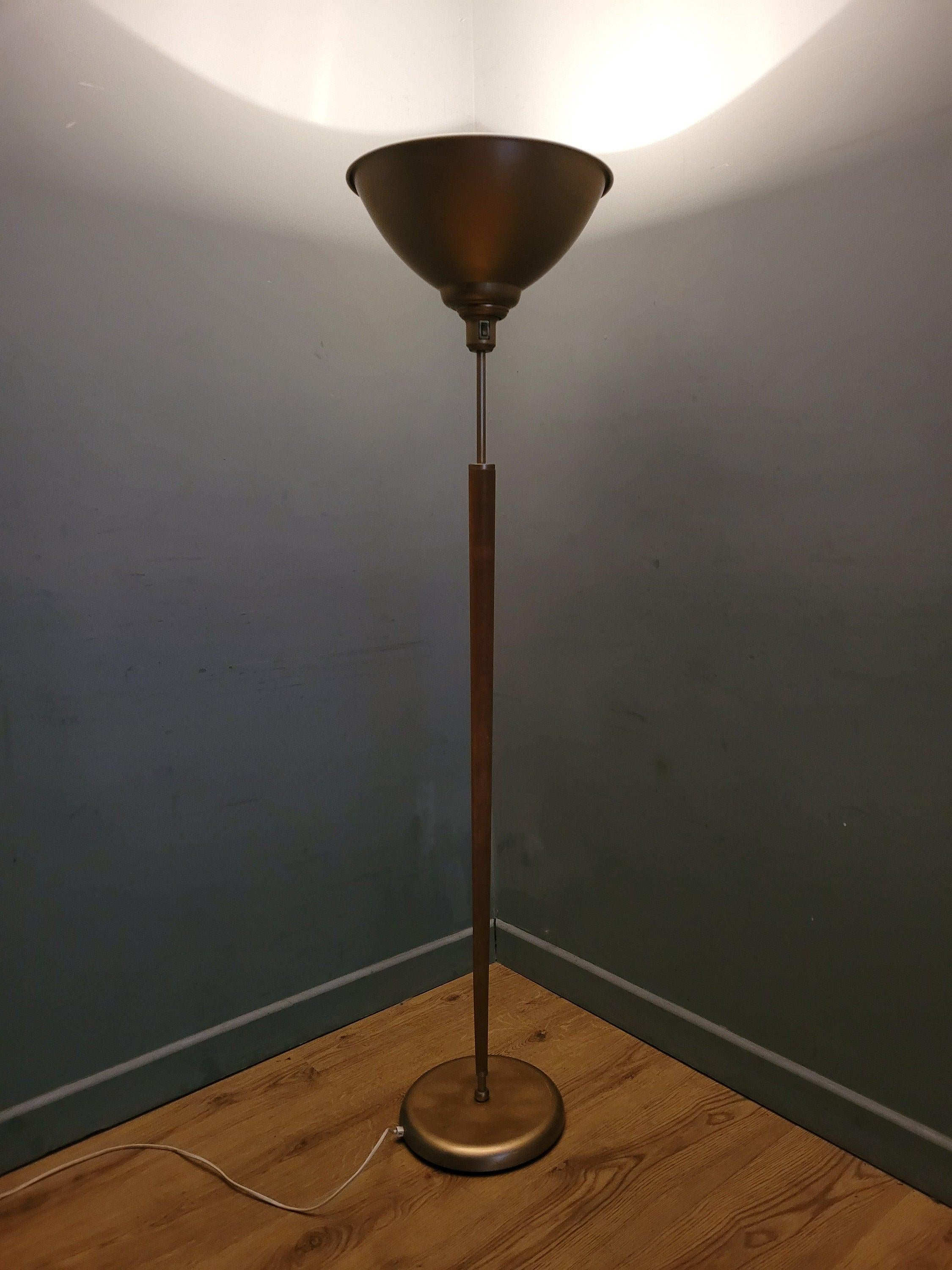 Vintage Metal Mid Century Style Up-Light Standard Lamp