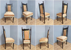 Victorian Antique Mahogany Ebonised Bedroom Chair Carved Back Detail