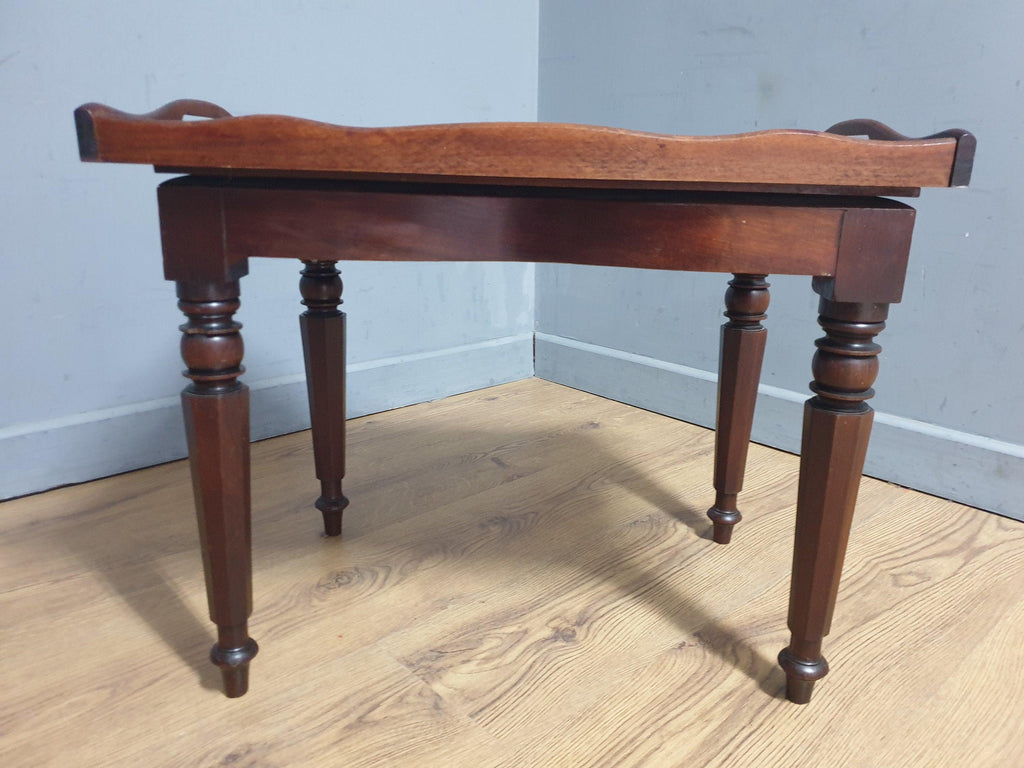Vintage Mahogany Butlers Tray Side Table With Serving Tray Drinks Table