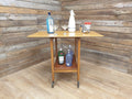 Mid Century Rectangular Drop Leaf Formica Drinks Cocktail Trolley Retro