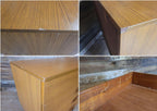 Mid Century Melamine Four Drawer Vintage Chest of Drawers Pin Legs