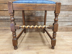 Vintage Early 20thC Barley Twist Oak Slat Back Hall or Bedroom Chair
