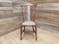 Antique Arts And Craft Mahogany Hall Bedroom Chair William Morris Upholstered