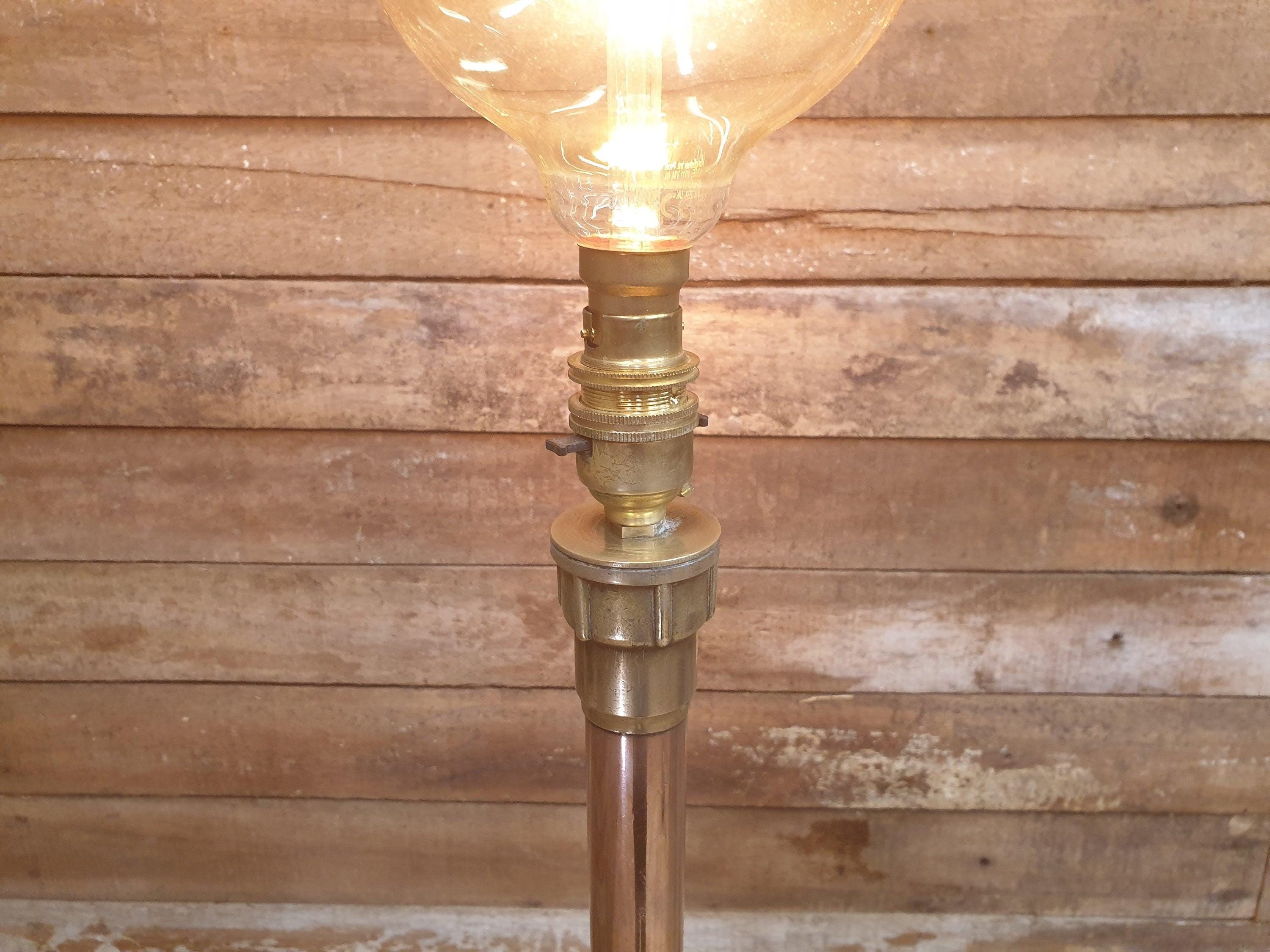 Vintage Floor Standing Steam Punk Style Brass Copper & Bronze Standard Lamp