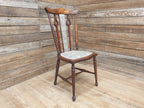 Antique Arts And Craft Mahogany Hall Bedroom Chair William Morris Upholstered