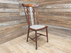 Antique Arts And Craft Mahogany Hall Bedroom Chair William Morris Upholstered