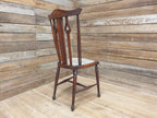 Antique Arts And Craft Mahogany Hall Bedroom Chair William Morris Upholstered