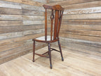 Antique Arts And Craft Mahogany Hall Bedroom Chair William Morris Upholstered