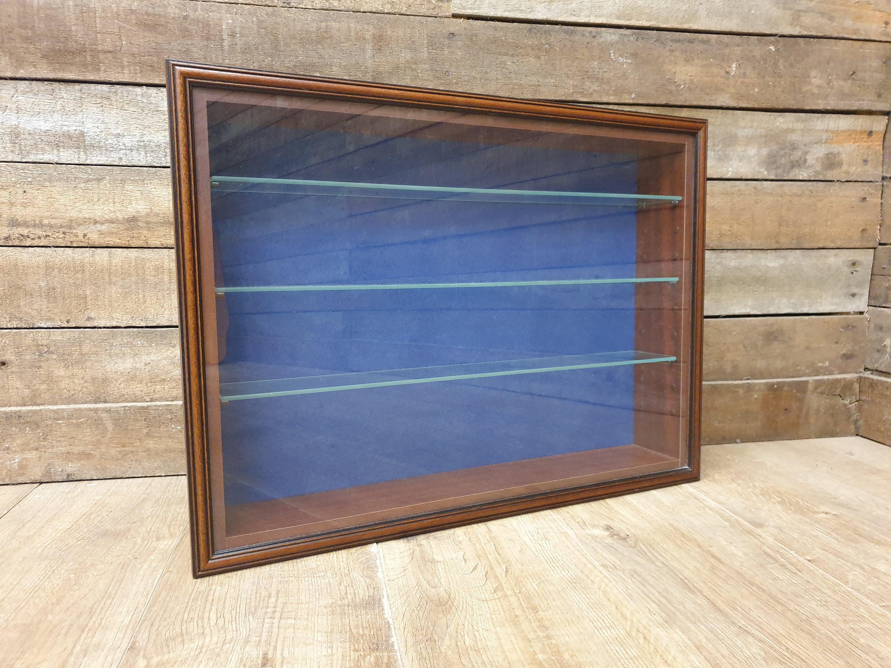 Vintage Curio Glass Fronted Wall Mounted Display Cabinet Shop Display