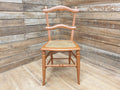 Antique Victorian Woven Cane Seat Bedroom Hall Chair Bergere Over Painted