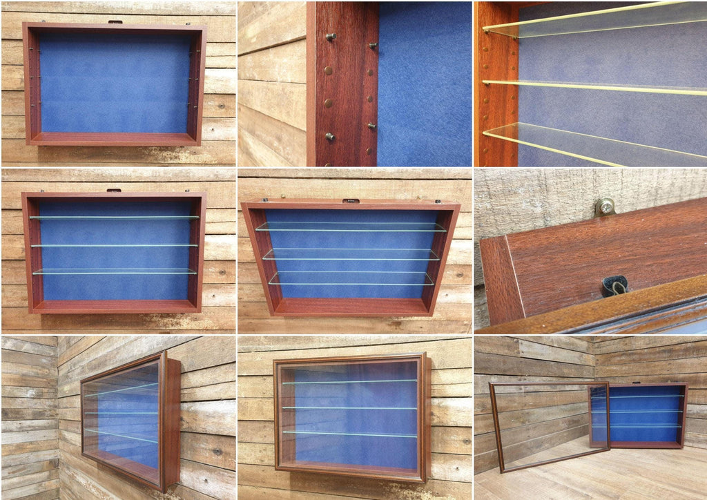 Vintage Curio Glass Fronted Wall Mounted Display Cabinet Shop Display