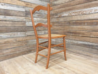 Antique Victorian Woven Cane Seat Bedroom Hall Chair Bergere Over Painted