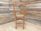 Antique Victorian Woven Cane Seat Bedroom Hall Chair Bergere Over Painted