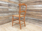 Antique Victorian Woven Cane Seat Bedroom Hall Chair Bergere Over Painted