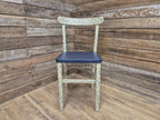 Vintage Upcycled Geometric Designed Decoupage Bedroom Hall Living Room Chair