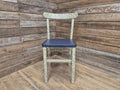 Vintage Upcycled Geometric Designed Decoupage Bedroom Hall Living Room Chair