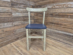 Vintage Upcycled Geometric Designed Decoupage Bedroom Hall Living Room Chair