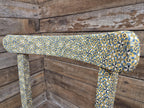 Vintage Upcycled Geometric Designed Decoupage Bedroom Hall Living Room Chair