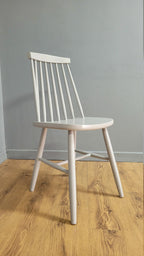 Mid Century Style Grey Stick Back Chair Ideal Bedroom Office Desk Chair